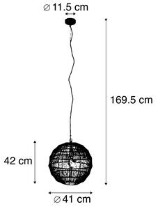 Moderní závěsná lampa mosaz 42 cm - Bolti
