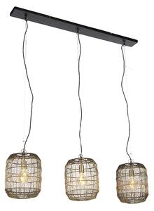 Moderní závěsná lampa mosazná 3-světlo - Waya