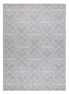 Koberec šňůrkový SIZAL FLAT 48731637 čtverce, Romby, geometrický - šedý / krém