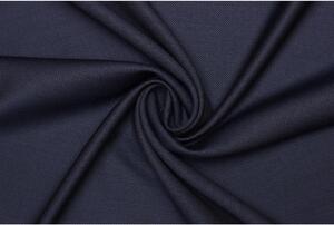 Kostýmová panenská vlna - Tmavě modrá s drobným vzorem