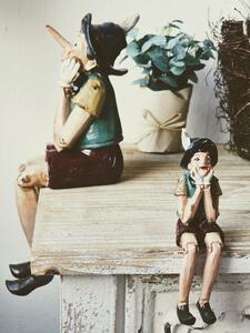 Dekorace sedící Pinocchio - 14*8*29 cm