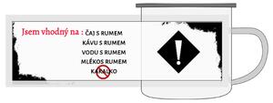 Smaltovaný hrnek plecháček s potiskem jsem vhodný, 330 ml