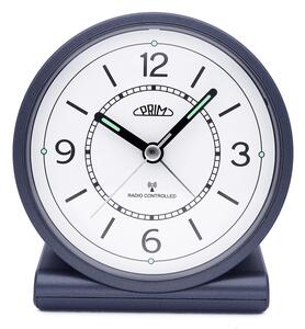 Analogový budík plastový bílý/šedý PRIM Alarm Gentleman - C01P.3798.9200.IA