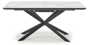 Jídelní stůl Demonte rozkládací 160-200x76x90 cm (bílá, černá)