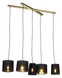 Rustikální závěsná lampa mosaz 5-světlo - Hermina