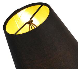 Designová stojací lampa černá 3-světla se svorkami - Wimme