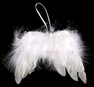 Andělská křídla z peří , barva bílá, baleno 12ks v polybag. Cena za 1 ks