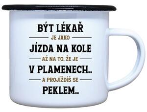 Vtipný plecháček s potiskem Být lékař Objem: 330 ml
