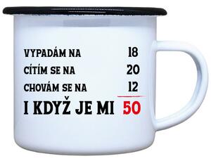 Plecháček s potiskem je mi 50 Objem: 330 ml
