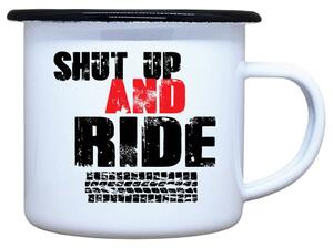 Plecháček s potiskem Shut up and ride Objem: 330 ml