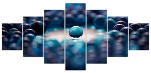 Obraz - Modré kuličky (210x100 cm)