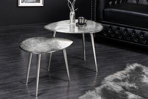 Invicta interior Konferenční stolek Elements 2ks set, stříbrný 42718
