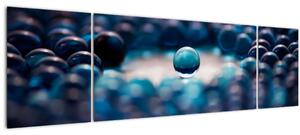 Obraz - Modré kuličky (170x50 cm)