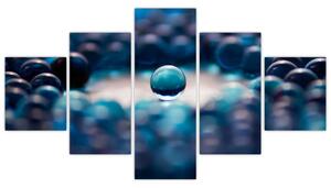 Obraz - Modré kuličky (125x70 cm)