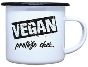 Smaltovaný plecháček Vegan, protože chci Objem: 330 ml