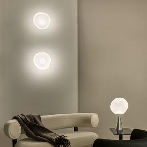 Tom Dixon LED nástěnné světlo Melt, Ø 29 cm, opálová/chromová, stmívatelný, Chrom / stříbro, Obývací pokoj / jídelna, Plast, Design