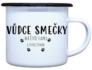 Smaltovaný plecháček s potiskem Vůdce smečky, 330 ml