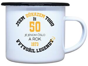 Smaltovaný plecháček 50 je jenom číslo Objem: 330 ml