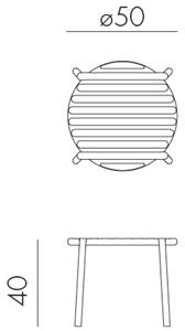 Nardi Bílý plastový zahradní odkládací stolek Doga 50 cm