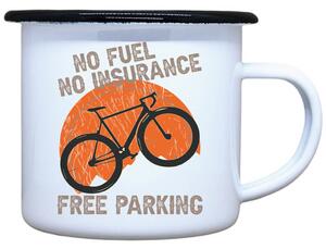 Smaltovaný plecháček Free parking Objem: 330 ml