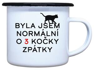 Smaltovaný plecháček Byla jsem normální Objem: 330 ml