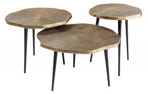 3SET konferenční stolek ORGANIC 57/50/39 CM zlatý Nábytek | Obývací pokoj | Konferenční stolky | Všechny konferenční stolky