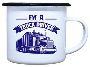 Smaltovaný plecháček Truck driver Objem: 330 ml