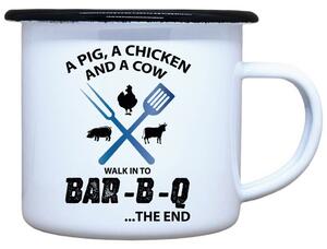Smaltovaný plecháček BAR-B-Q Objem: 330 ml