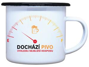 Smaltovaný plecháček Dochází pivo Objem: 330 ml