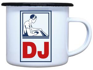 Smaltovaný plecháček s potiskem DJ Objem: 330 ml