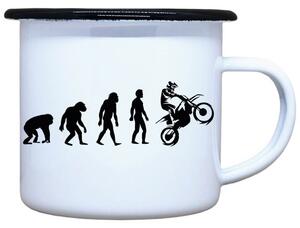 Smaltovaný plecháček Evoluce motorkáře Objem: 330 ml