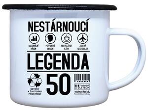Smaltovaný plecháček Nestárnoucí legenda 50 let, 330 ml