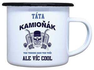 Smaltovaný plecháček Táta kamioňák Objem: 330 ml