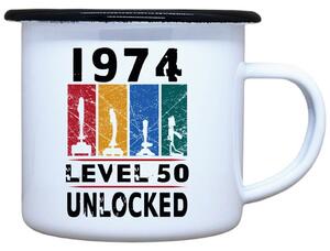 Smaltovaný plecháček Level 50 unlocked Objem: 330 ml