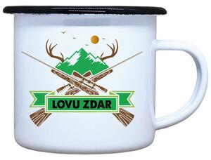 Smaltovaný plecháček Lovu zdar Objem: 330 ml