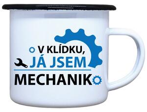 Smaltovaný plecháček Jsem mechanik Objem: 330 ml