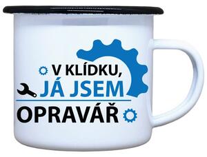 Smaltovaný plecháček Jsem opravář Objem: 330 ml