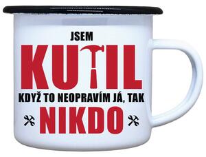 Smaltovaný plecháček Když to neopraví kutil, 330 ml