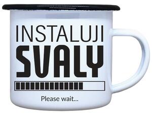 Smaltovaný plecháček Instaluji svaly Objem: 330 ml