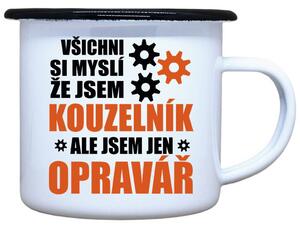 Smaltovaný plecháček Jsem jen opravář Objem: 330 ml