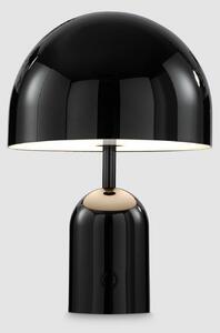 Tom Dixon Akumulátorová stolní lampa BELL PORTABLE, černá, 28 cm IP44, stmívatelný, Černá, Obývací pokoj / jídelna, Plast, Design