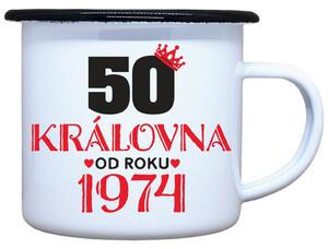Smaltovaný plecháček 50 let královna Objem: 330 ml