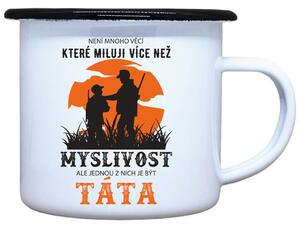 Smaltovaný plecháček Táta myslivec Objem: 330 ml