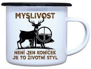 Smaltovaný plecháček Myslivost je styl Objem: 330 ml