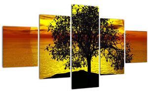 Obraz siluety stromu (125x70 cm)
