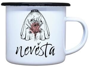 Plecháček s potiskem Nevěsta kytice Objem: 330 ml