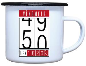 Plecháček s potiskem Věkometr 50 Objem: 330 ml