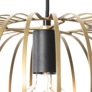 Designová závěsná lampa mosazná 2světlá - Johanna