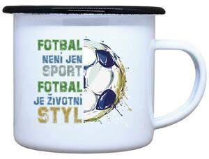 Plecháček s potiskem bílý Fotbal není jen sport, 330 ml