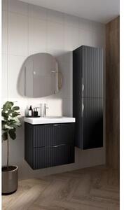 Cersanit Tirso, závěsná umyvadlová skříňka 994x447x572 mm + keramické umyvadlo, černá matná, S801-588